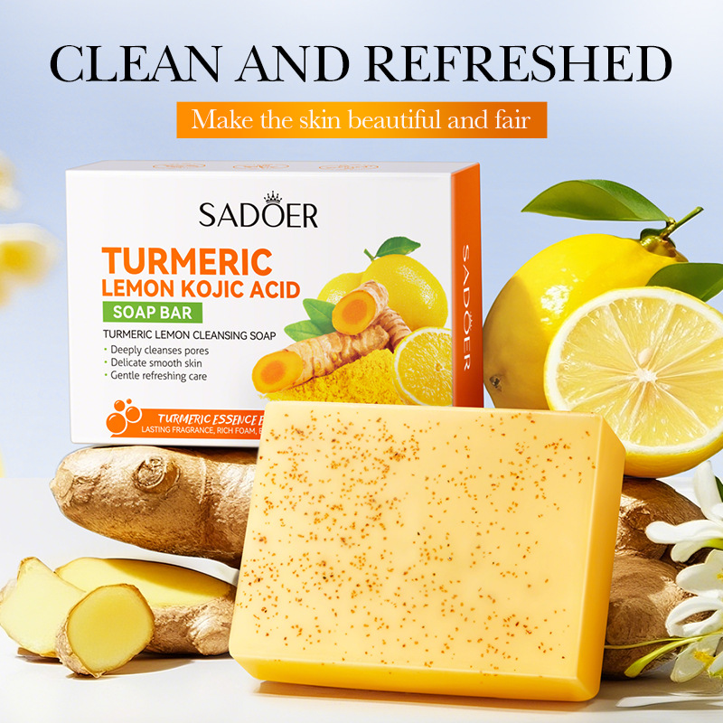Soap Making Ingredient - Sabun Pembersih Kunyit Lemon 100g, Mengandung