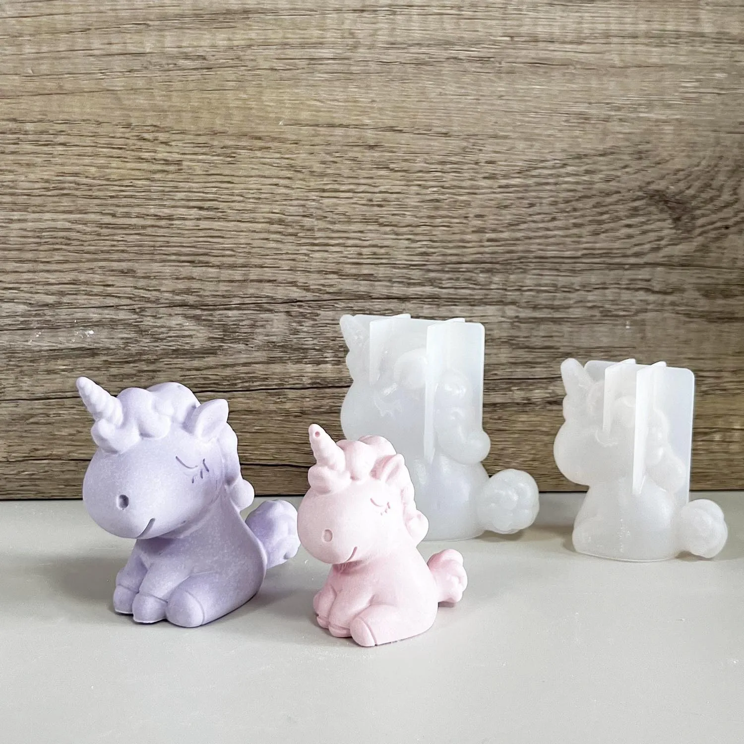Soap Making Items - 3D silikon geometris Unicorn kucing rusa