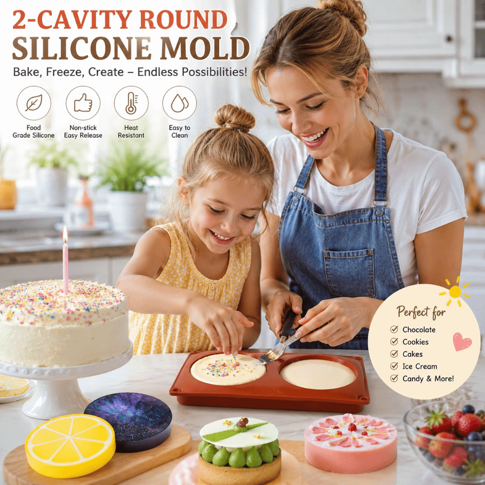 Soap Making Items - Cetakan Kue Silikon Berbentuk Silinder Cetakan